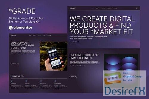 ThemeForest - Grade - Creative Agency & Portfolios Elementor Template Kit/39718802