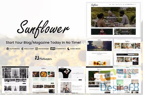 ThemeForest - Sunflower v1.0 - Modern, Lightweight & Multipurpose WordPress Blog Theme/40473701