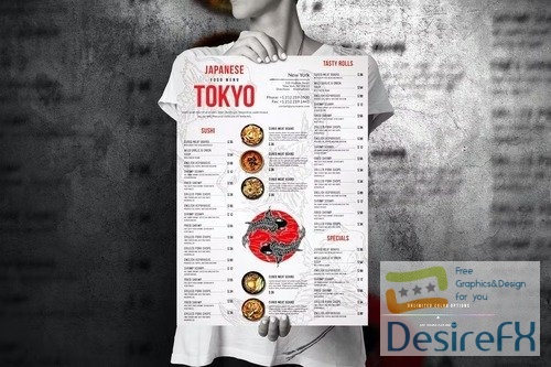 Tokyo Food Menu Big Poster Design