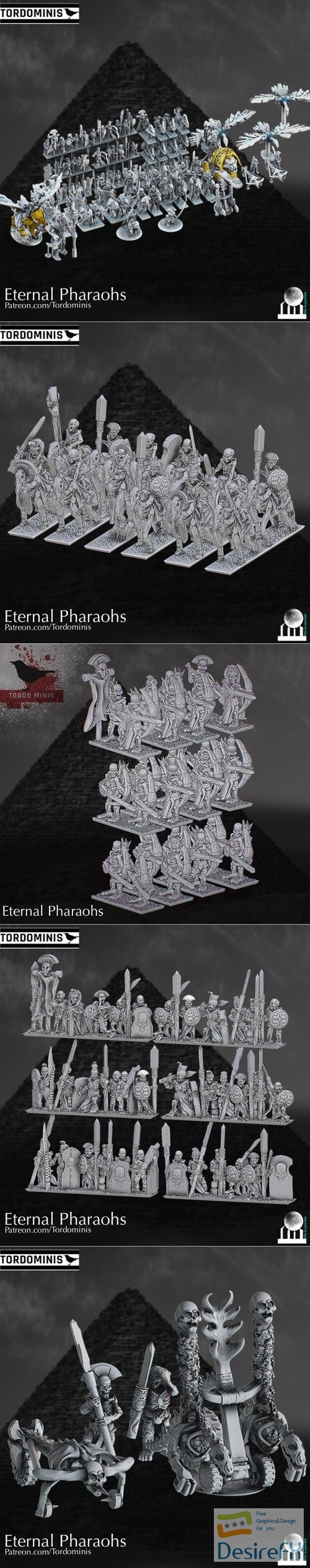 Tordominis - Eternal Pharaohs - Full Army – 3D Print