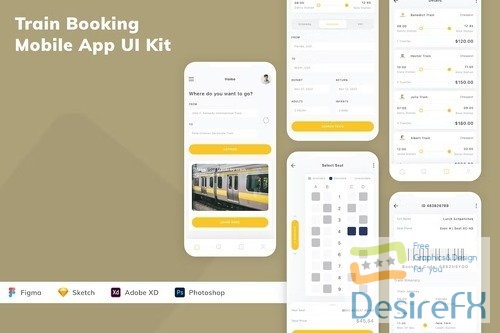Train Booking Mobile App UI Kit