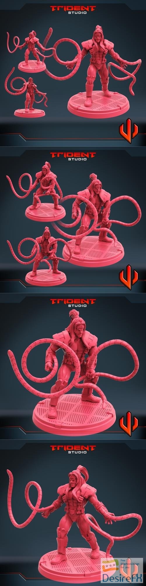 Trident Studios - Omega Red A-B – 3D Print
