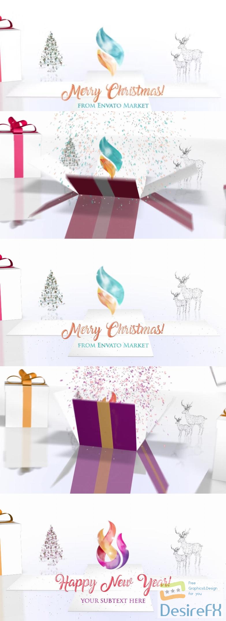 Videohive Christmas Gift Box After Effects 41792626