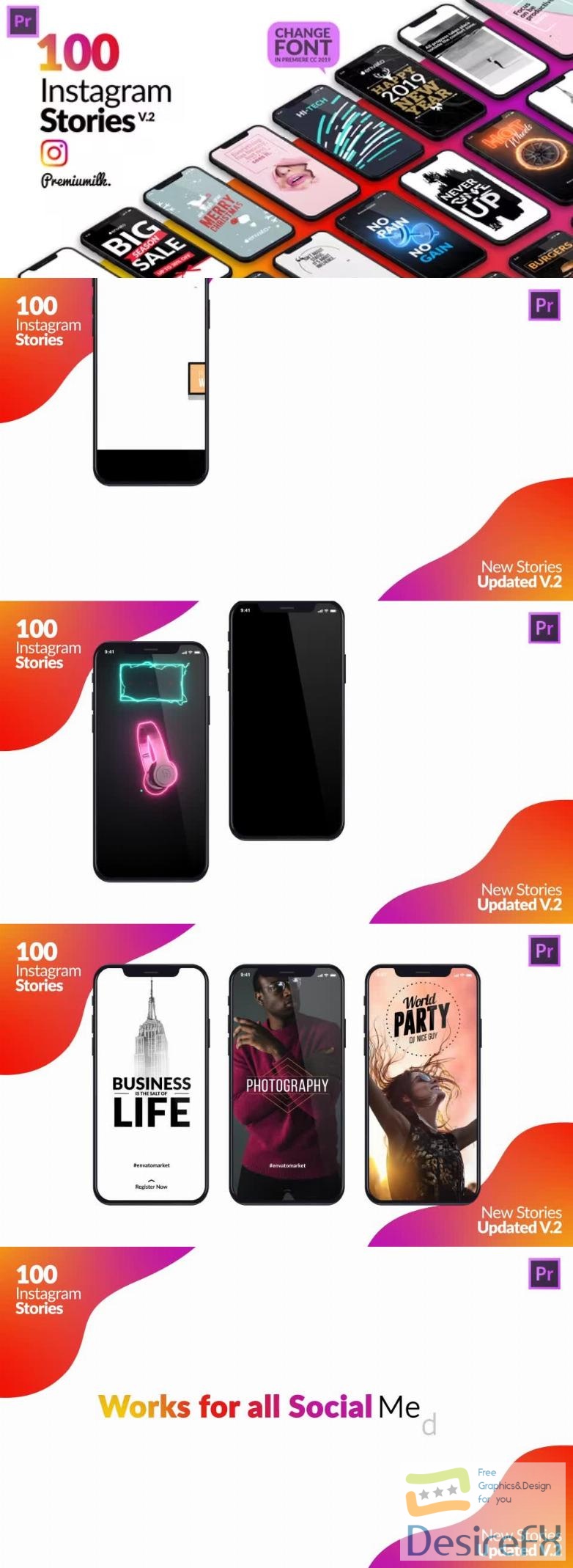 Videohive Instagram Stories Package Essential Graphics Mogrt 22961692