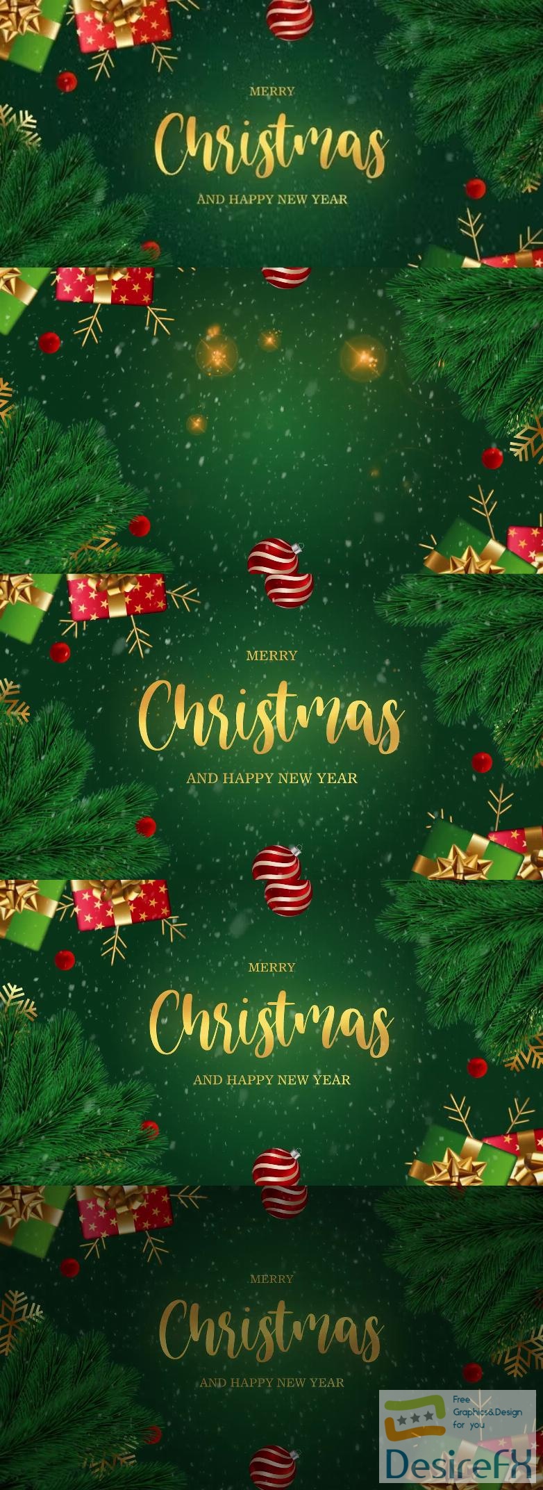 Videohive Merry Christmas And Happy New Year Intro 41795670