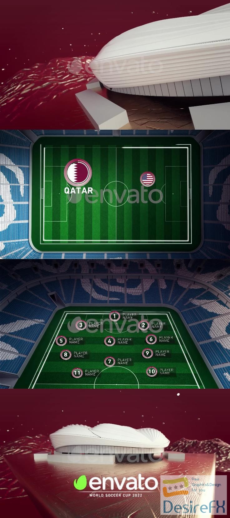 Videohive World Soccer Qatar 2022 Al Warqa Stadium 41470462