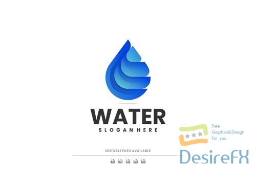 Water Gradient Logo PSD