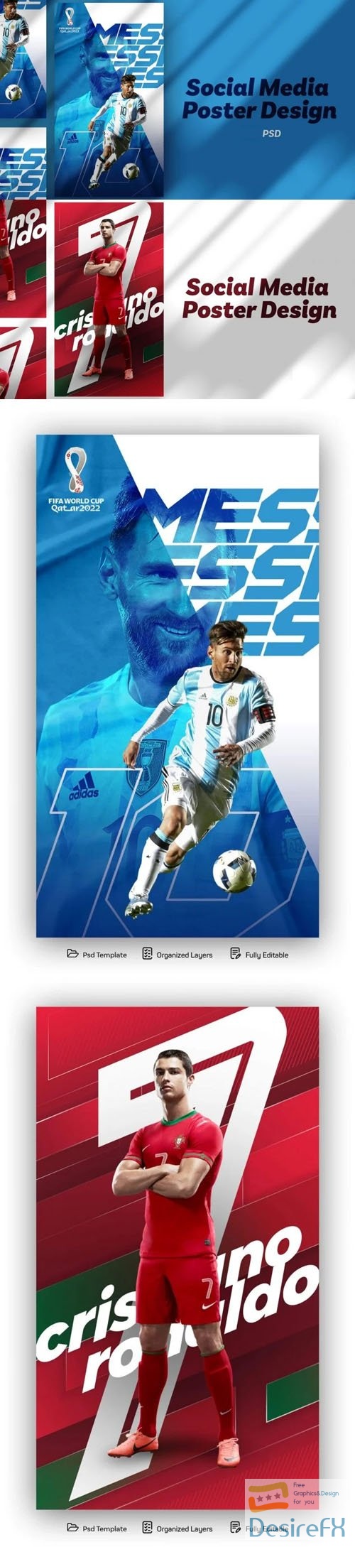 World Cup 2022 Social Media Posters PSD Templates