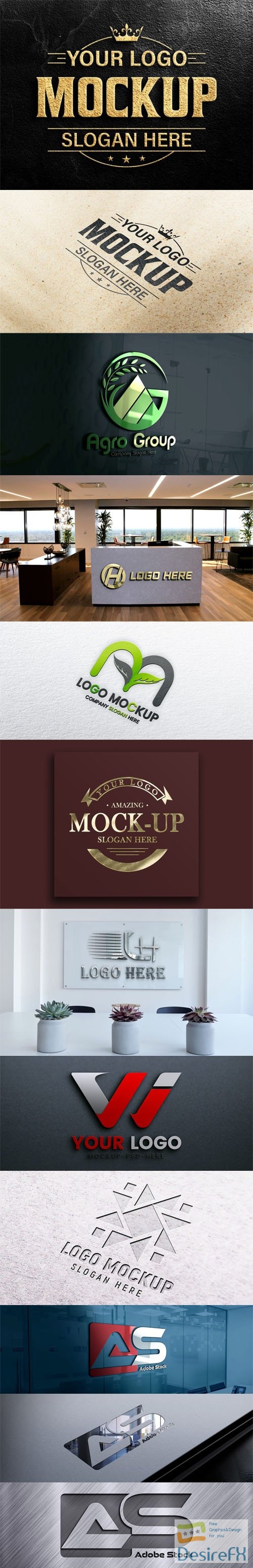 10 Multipurpose Business Logos PSD Mockups Templates