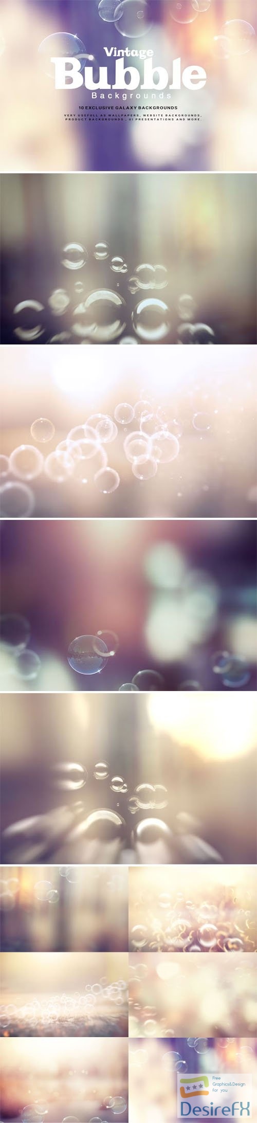 10 Vintage Bubble Overlays for Photoshop