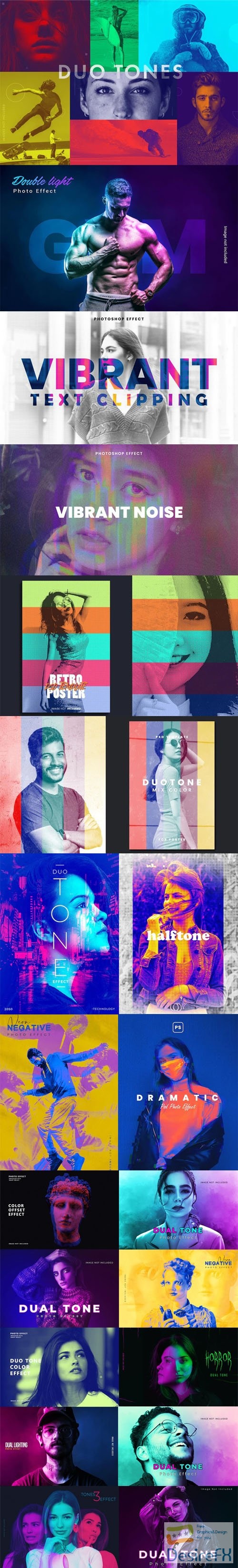 20 Awesome Vibrant Photo Effects PSD Templates