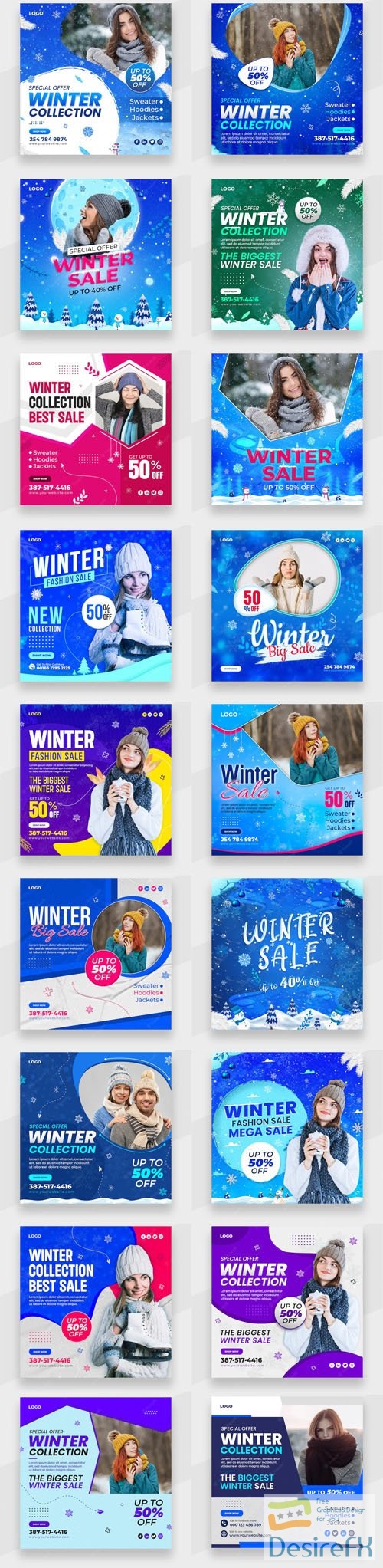 30+ Winter Sales Banners PSD Templates