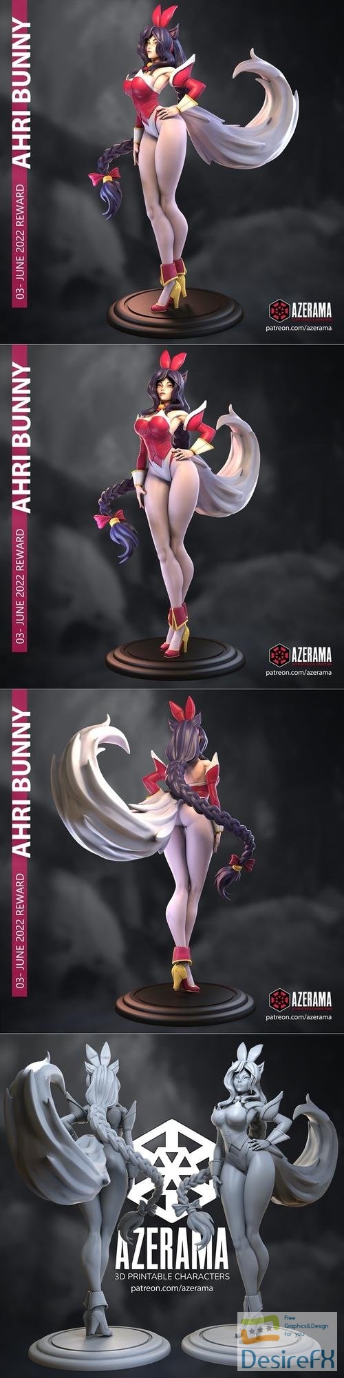Ahri Bunny Standard - Azerama – 3D Print