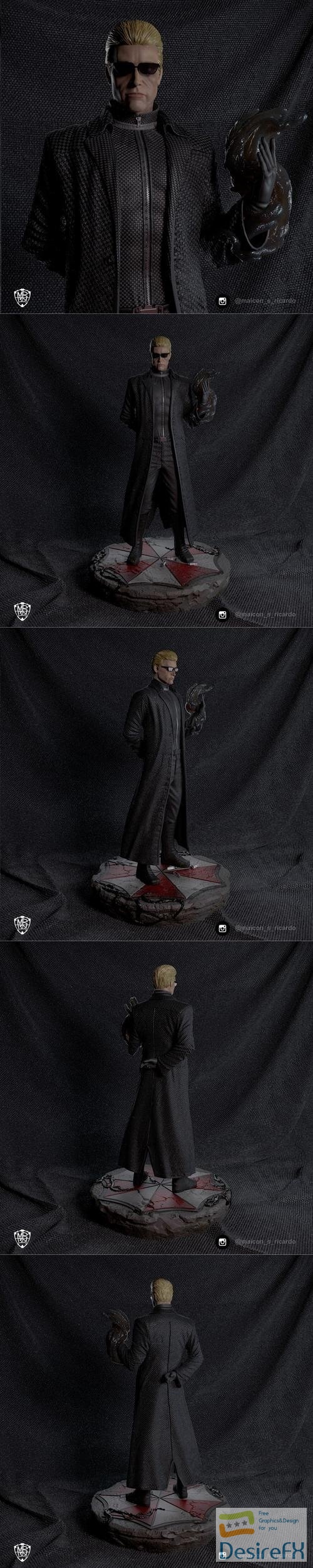 Albert Wesker - Resident evil 5 fanart statue – 3D Print
