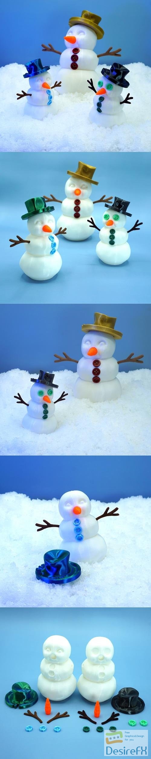 Articulated Snowman – 3D Print