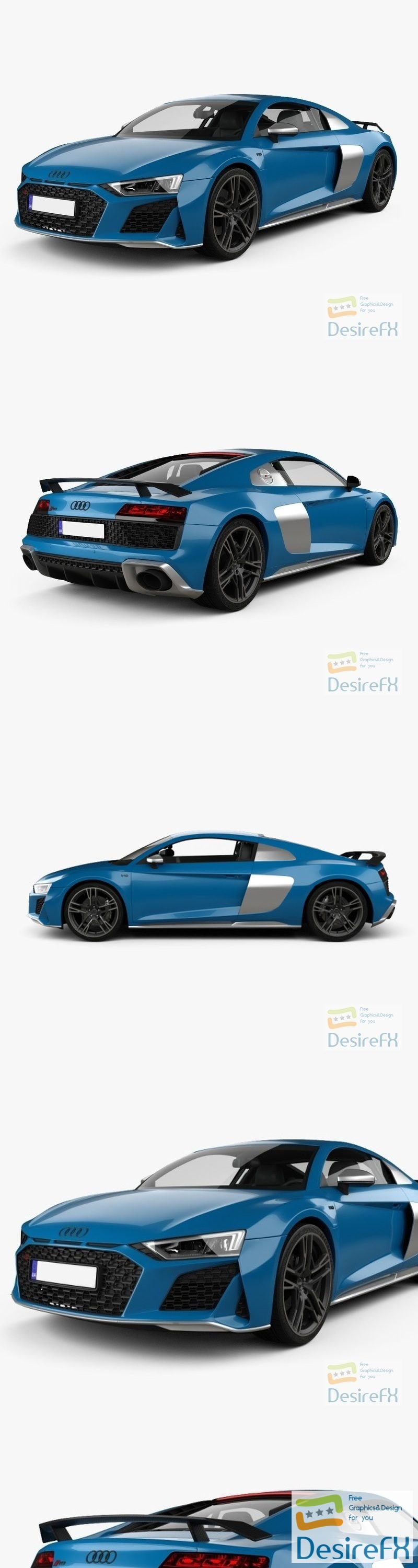 Audi R8 V10 coupe 2022 3D Model