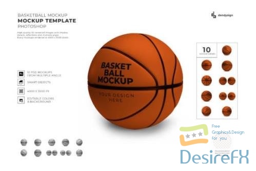 Basketball Mockup Template Set - 2343688