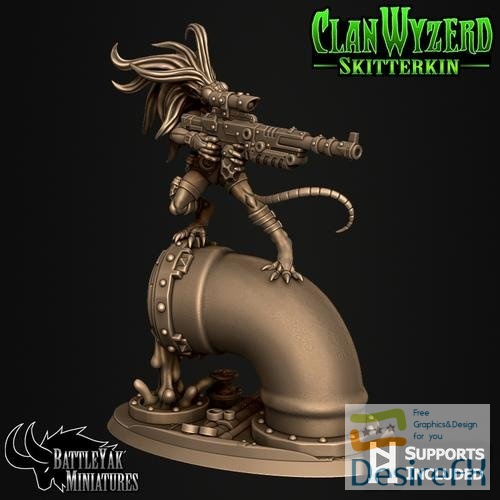 Battle Yak Miniatures - Clan Wyzerd Skitterkin - Shadowkin – 3D Print