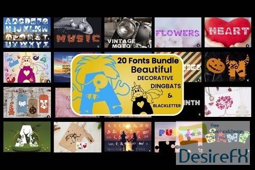 Beautiful Fonts Bundle - 20 Premium Fonts