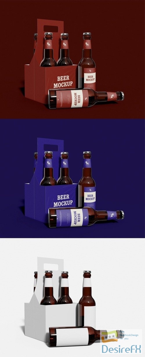 Beer Bottles Packaging Mockup 527709057 PSDT