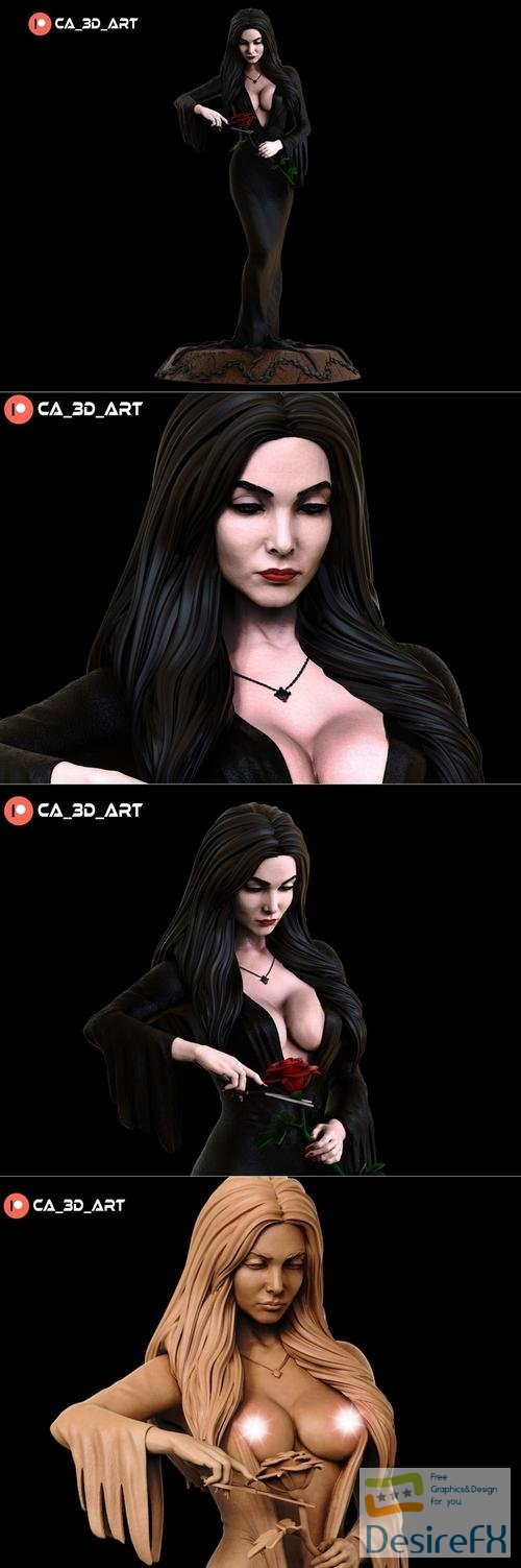 Ca 3d art - Morticia Addams – 3D Print