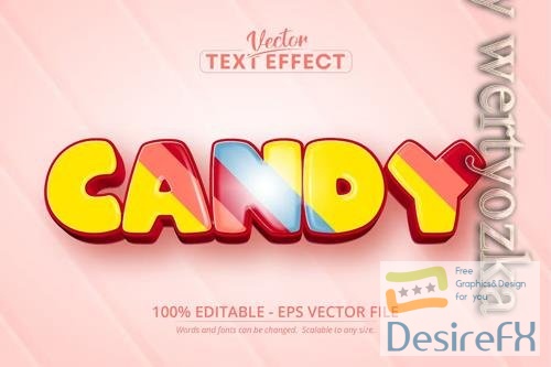 Candy - editable text effect, colorful font style