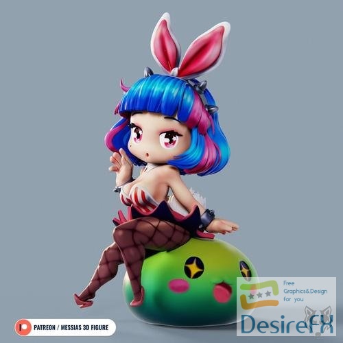 Chibi Bunny girl maple story – 3D Print