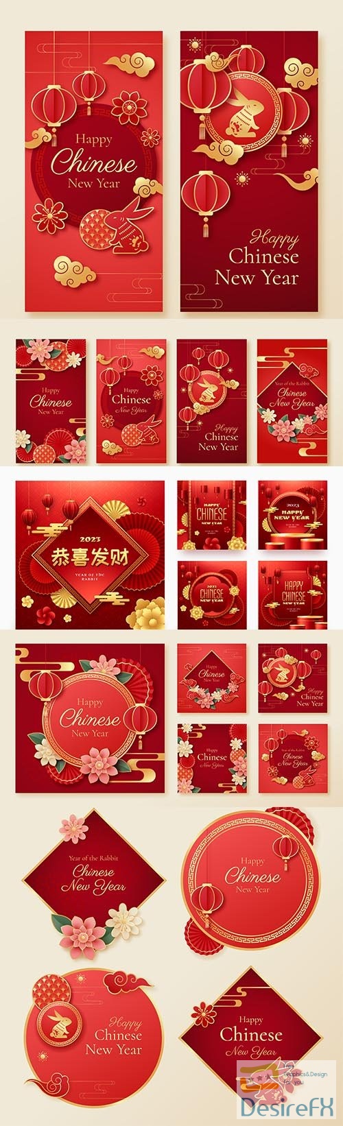 Chinese new year celebration instagram posts collection