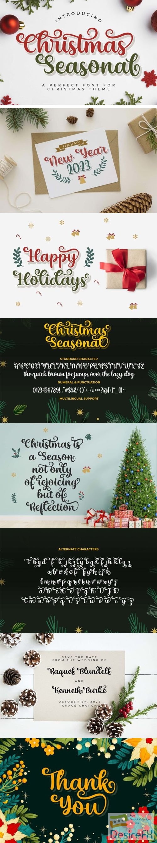 Christmas Seasonal - Elegant Script Font