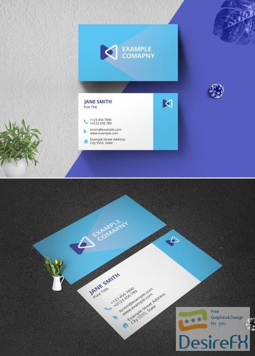 Clean Business Card with Cyan Accent 518195574 INDT