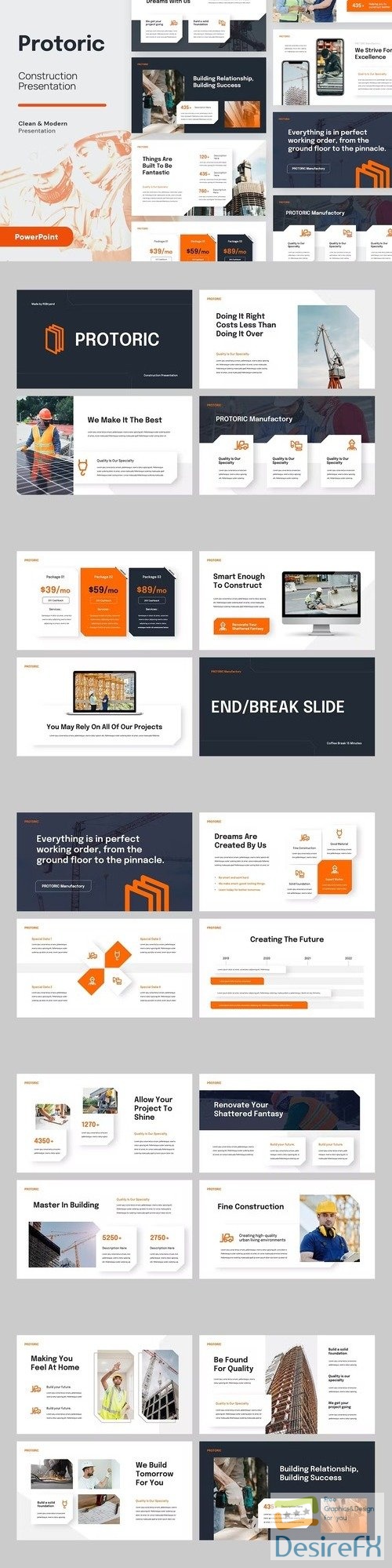 Construction Powerpoint, Keynote and Google Slides Template