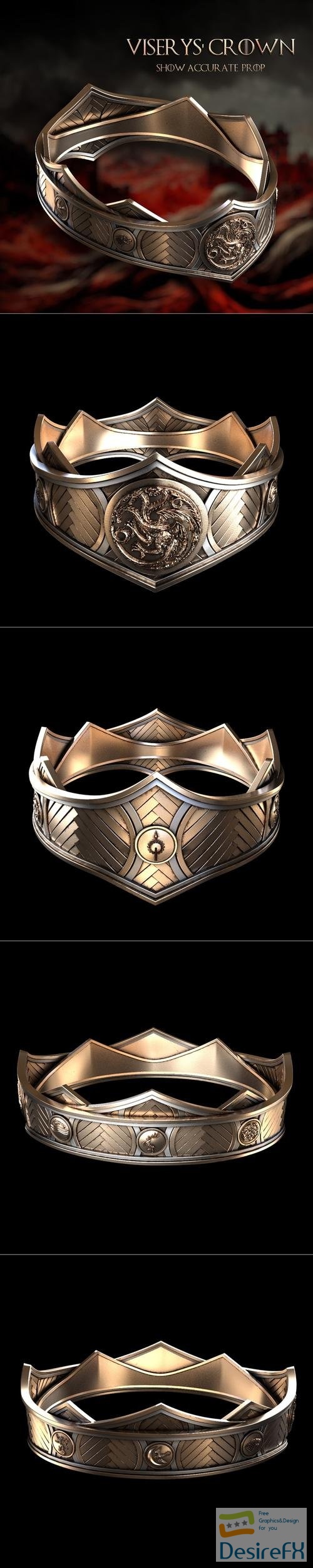 Crown of Viserys Targaryen - House of the Dragon – 3D Print