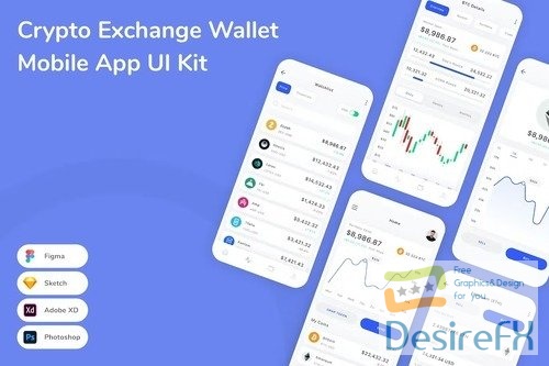 Crypto Exchange Wallet Mobile App UI Kit