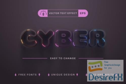 Cyber - Editable Text Effect - 10976175