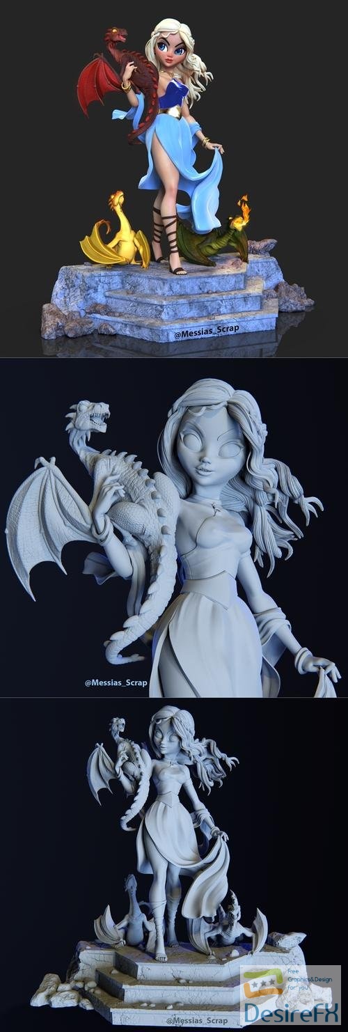 Daenerys Targaryen Messias Scrap Complete version – 3D Print
