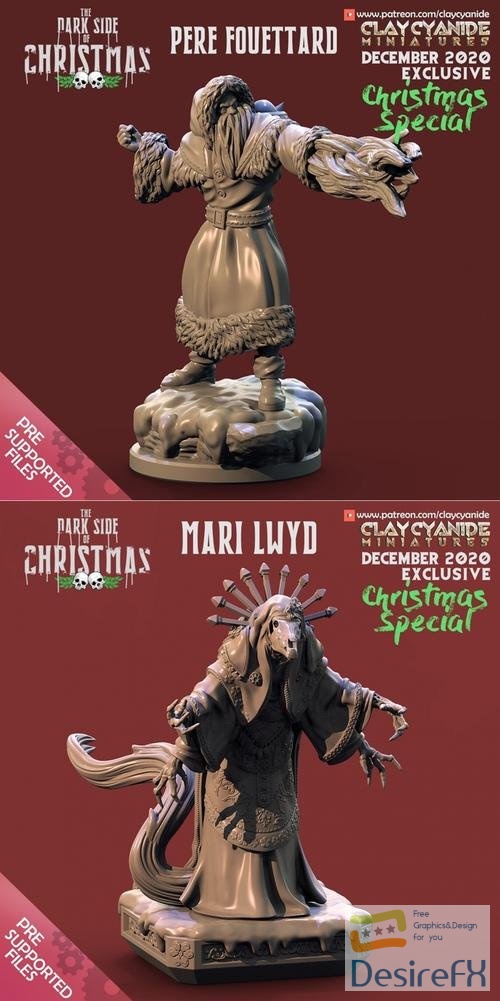 Dark side of Christmas - Père Fouettard and Mari Lwyd – 3D Print