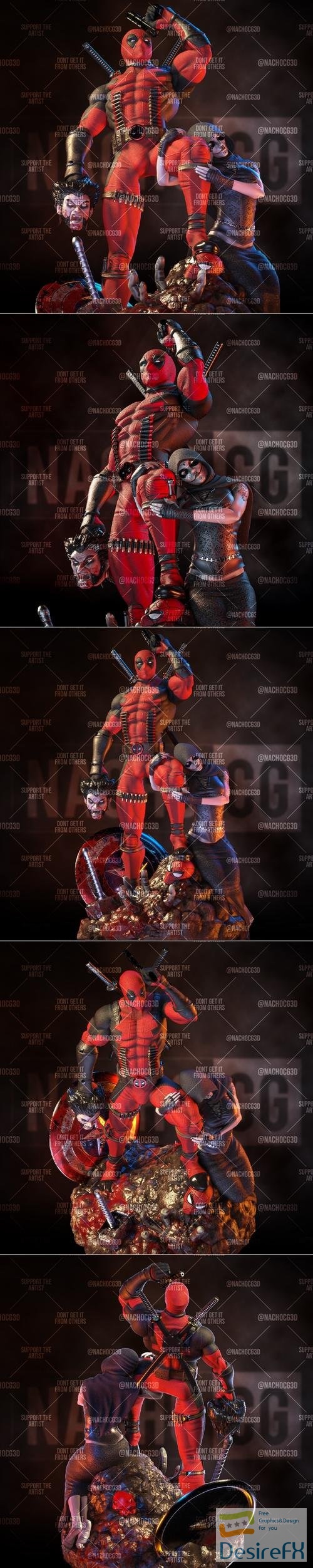 Deadpool Kills Marvel Statue – 3D Print