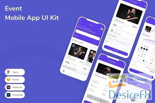 Event Mobile App UI Kit XVVKM6Y