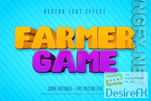 Farmer Game - editable text effect, font style