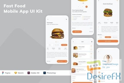 Fast Food Mobile App UI Kit