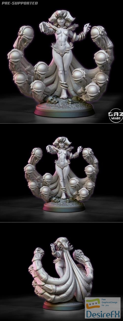 Female Humanoid Beholder – 3D Print