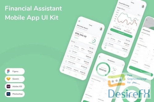 Financial Assistant Mobile App UI Kit