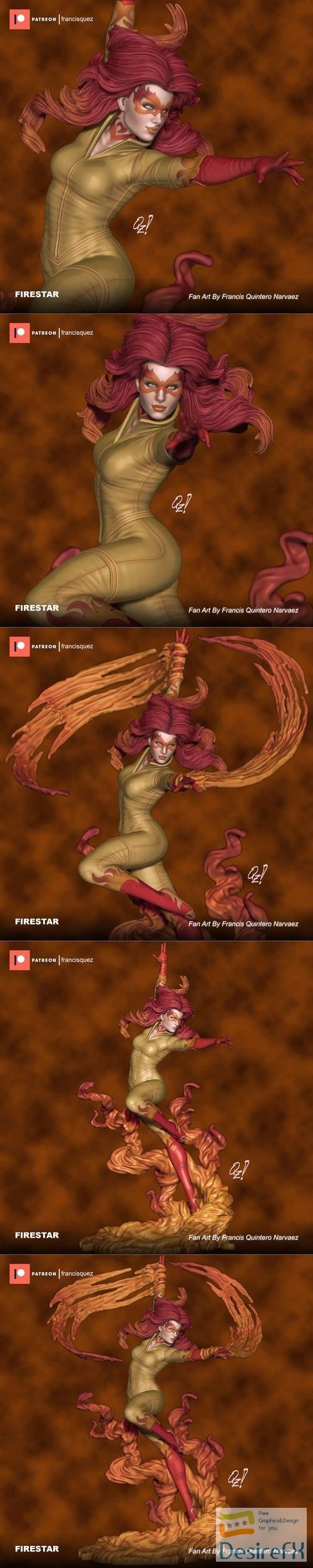 Firestar by Francis Quez – 3D Print