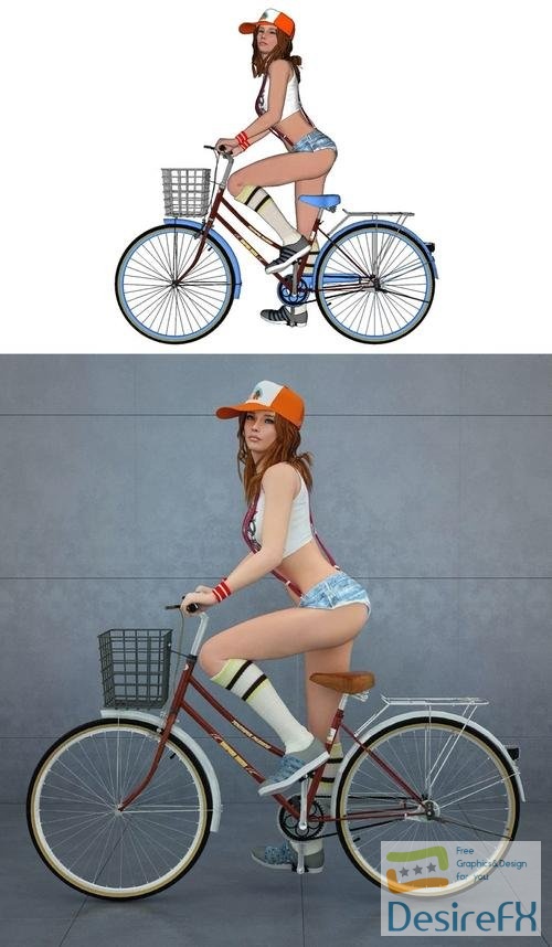 Girl on Bike – 3D Print