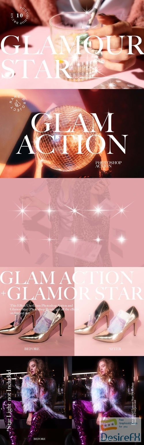 Glamour Stars Brushes & Actions for Photoshop