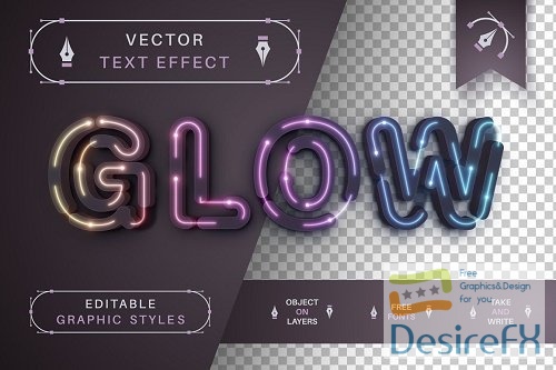 Glow Rainbow - Editable Text Effect - 10960558