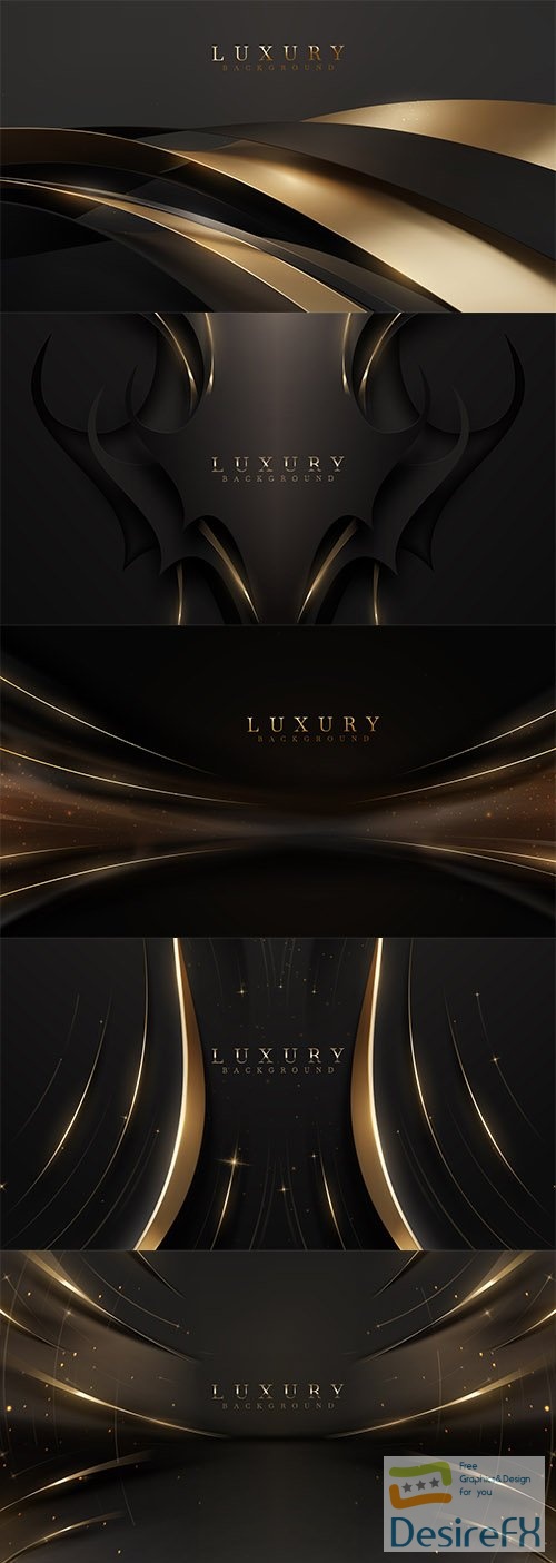 Golden sparkle luxury on black vector background