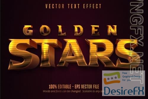 Golden Stars - editable text effect, font style