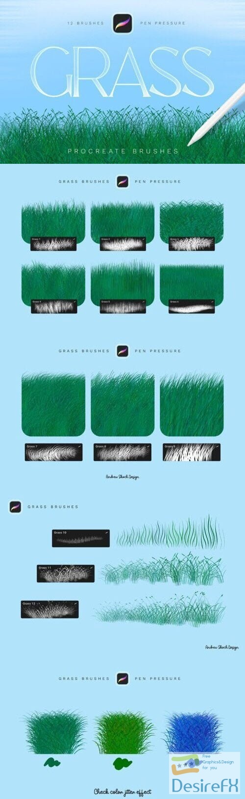 Grass Procreate Brushes - Brushset