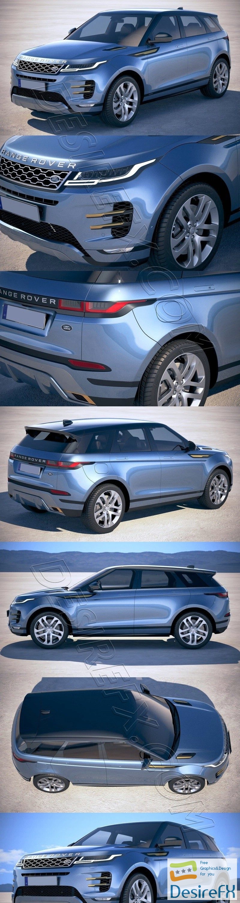 Land Rover Evoque R Dynamic 2020 3D Model